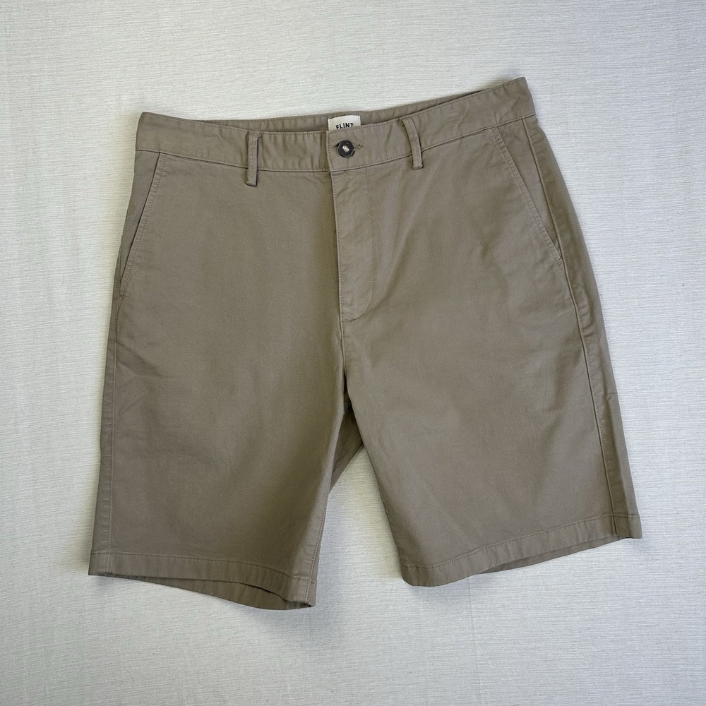Flint and Tinder 365 Chino Shorts 9" Men Measures 33x9 Beige Preppy Huckberry